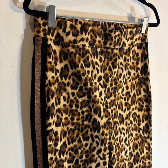 JOSEPH RIBKOFF Sz 8 Pull On Trouser Pants Leopard Print Metallic Stripe NEW - Picture 3 of 10